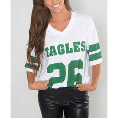 Saquon Barkley Philadelphia Eagles Cuce Women's Crystal V-Neck Tunic - White online