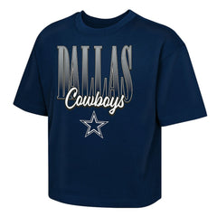 Dallas Cowboys Outerstuff Girls Youth Big City Boxy T-Shirt - Navy for sale