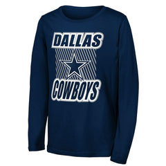 Dallas Cowboys Outerstuff Youth Never Settle Long Sleeve T-Shirt - Navy discount