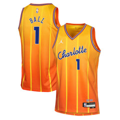 LaMelo Ball Charlotte Hornets Youth 2025/26 City Edition Swingman Jersey - Orange | Nike discount