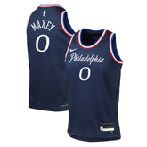 Tyrese Maxey Philadelphia 76ers Youth 2025/26 City Edition Swingman Jersey - Navy | Nike shop