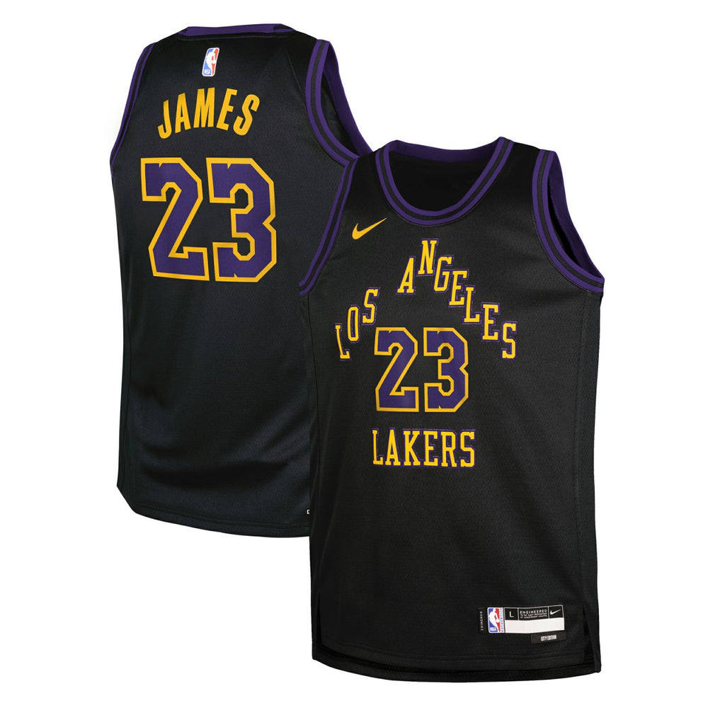 LeBron James Los Angeles Lakers Youth 2025/26 City Edition Swingman Jersey - Black | Nike on sale