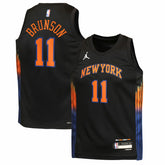 Jalen Brunson New York Knicks Jordan Brand Youth Swingman Jersey - Statement Edition - Black on sale