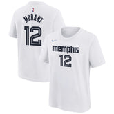 Ja Morant Memphis Grizzlies Youth 2025/26 City Edition Name & Number T-Shirt - White | Nike sale
