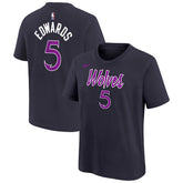 Anthony Edwards Minnesota Timberwolves Youth 2025/26 City Edition Name & Number T-Shirt - Purple | Nike on sale