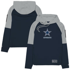 Dallas Cowboys New Era Combine Authentic Color Block Raglan Pullover Hoodie - Navy on sale