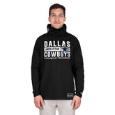 Dallas Cowboys New Era Functional Fandom Balaclava Helmet Stripe Tri-Blend Hoodie - Black outlet