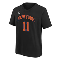 Jalen Brunson New York Knicks Jordan Brand Youth Statement Edition Name & Number T-Shirt - Black online