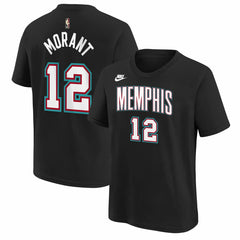 Ja Morant Memphis Grizzlies Youth Name & Number T-Shirt - Classic Edition - Black | Nike sale