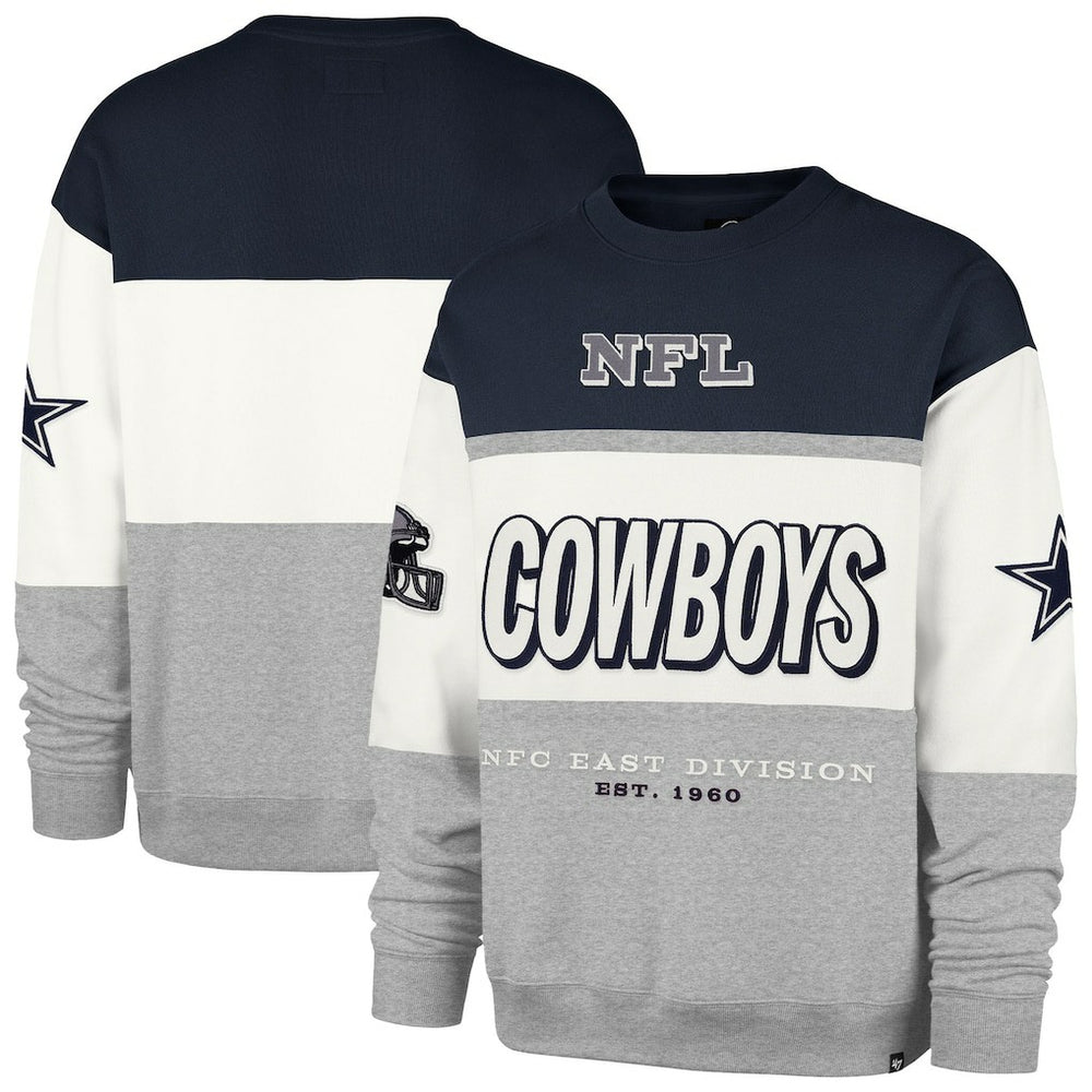 Dallas Cowboys '47 Breeze Maximalist Sweatshirt - Navy/Gray online