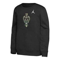 Milwaukee Bucks Jordan Brand Youth Courtside Statement Edition Sweatshirt - Black shop