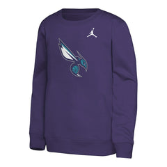 Charlotte Hornets Jordan Brand Youth Courtside Statement Edition Sweatshirt - Purple on sale