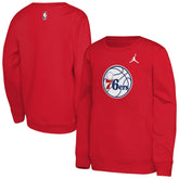 Philadelphia 76ers Jordan Brand Youth Courtside Statement Edition Sweatshirt - Red outlet