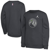 Minnesota Timberwolves Jordan Brand Youth Courtside Statement Edition Sweatshirt - Gray on sale