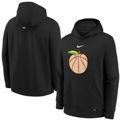 Atlanta Hawks Youth 2025/26 City Edition Club Fleece Pullover Hoodie - Black | Nike shop