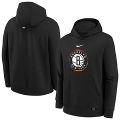 Brooklyn Nets Youth 2025/26 City Edition Club Fleece Pullover Hoodie - Black | Nike outlet