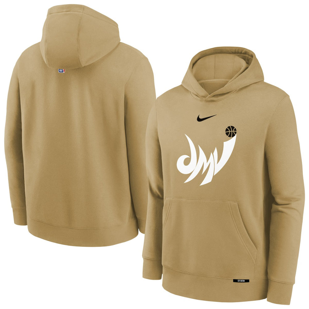 Washington Wizards Youth 2025/26 City Edition Club Logo Fleece Hoodie - Tan | Nike discount