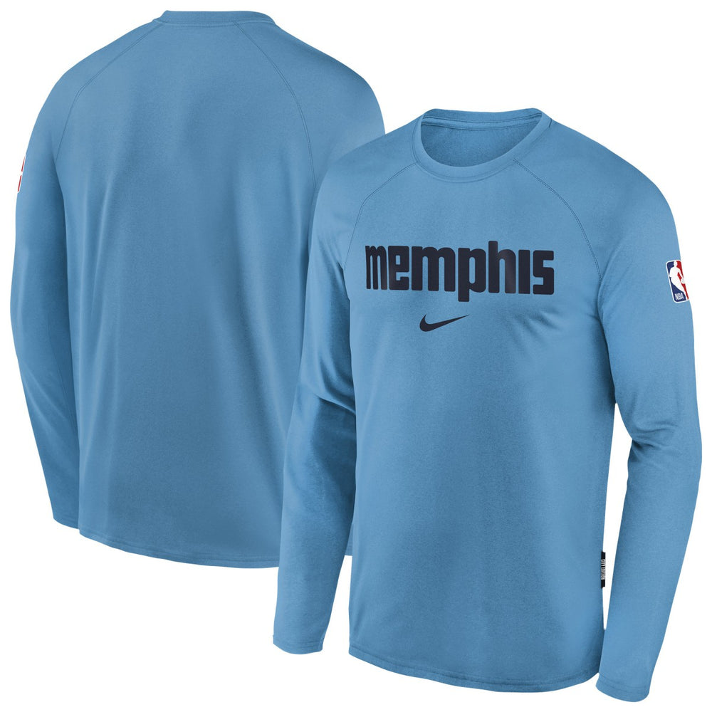 Memphis Grizzlies Youth 2025/26 City Edition Dri-Fit Long Sleeve Game Top - Light Blue | Nike outlet