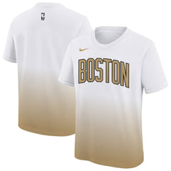 Boston Celtics Youth 2025/26 City Edition Max90 T-Shirt - White/Gold | Nike outlet