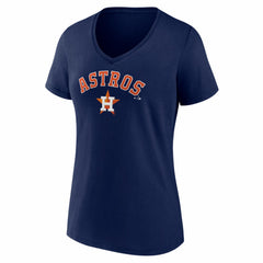 Houston Astros Women's Logo V-Neck T-Shirt - Navy