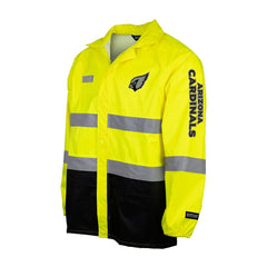 Arizona Cardinals Hi-Vis Safety Waterproof Rainshell Full-Zip Hooded Jacket - Yellow sale