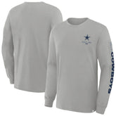 Dallas Cowboys Big & Tall Clock Management Legacy Long Sleeve T-Shirt - Heather Gray online
