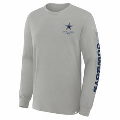 Dallas Cowboys Big & Tall Clock Management Legacy Long Sleeve T-Shirt - Heather Gray online
