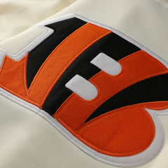 Cincinnati Bengals Profile Big & Tall Chest Print and Logo Short Sleeve Pullover Hoodie - Oatmeal discount