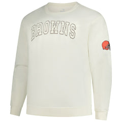 Cleveland Browns Profile Big & Tall Fleece Sweatshirt - Cream on sale