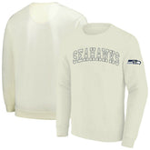 Seattle Seahawks Profile Big & Tall Fleece Sweatshirt - Cream cheap