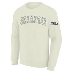 Seattle Seahawks Profile Big & Tall Fleece Sweatshirt - Cream cheap