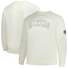 Green Bay Packers Profile Big & Tall Fleece Sweatshirt - Cream discount