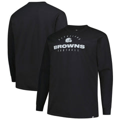 Cleveland Browns Big & Tall Coverage Scheme Long Sleeve T-Shirt - Black sale