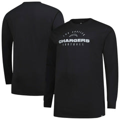 Los Angeles Chargers Big & Tall Coverage Scheme Long Sleeve T-Shirt - Black sale