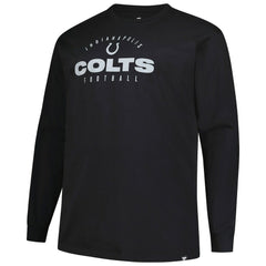 Indianapolis Colts Big & Tall Coverage Scheme Long Sleeve T-Shirt - Black sale