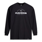 Baltimore Ravens Big & Tall Coverage Scheme Long Sleeve T-Shirt - Black cheap