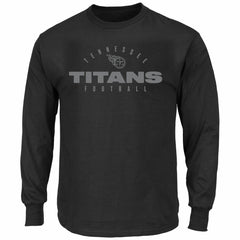Tennessee Titans Big & Tall Coverage Scheme Long Sleeve T-Shirt - Black outlet