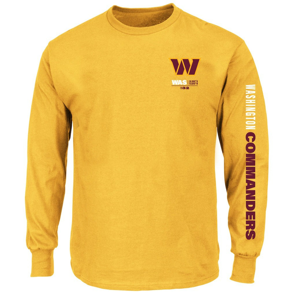 Washington Commanders Big & Tall Clock Management Legacy Long Sleeve T-Shirt - Gold discount
