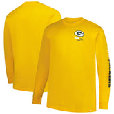 Green Bay Packers Big & Tall Clock Management Legacy Long Sleeve T-Shirt - Gold for sale