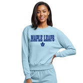 Toronto Maple Leafs Concepts Sport Women's Tonal Pullover Tri-Blend Sweatshirt Light Blue