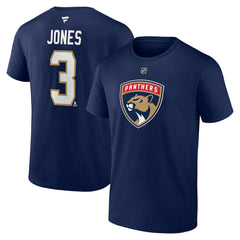 Seth Jones Florida Panthers Fanatics Authentic Stack Name & Number T-Shirt Navy