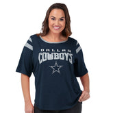 Dallas Cowboys G-III 4Her by Carl Banks Women's Plus Size Linebacker T-Shirt - Navy online