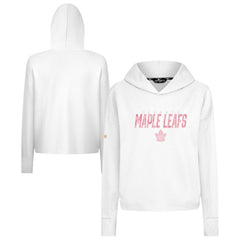 Toronto Maple Leafs Levelwear Women's Mother's Day Sweet Floral Pullover Hoodie White