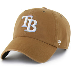 Tampa Bay Rays Carhartt x Clean Up Adjustable Hat - Brown | 47 brand