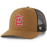 St. Louis Cardinals Carhartt x Trucker Adjustable Hat - Brown | 47 brand