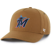 Miami Marlins Carhartt x Hitch Adjustable Hat - Brown | 47 brand