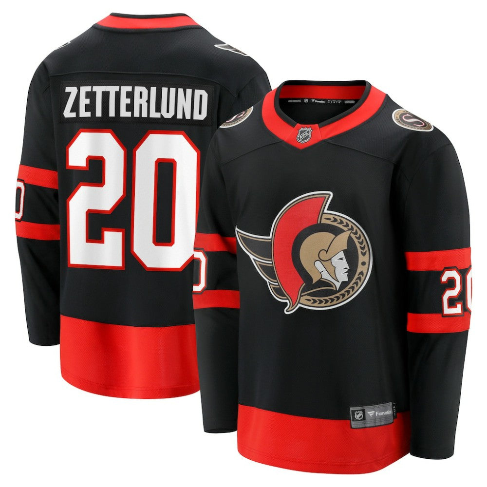 Fabian Zetterlund Ottawa Senators Fanatics Home Breakaway Jersey Black