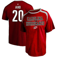 Sebastian Aho Carolina Hurricanes Profile Big & Tall Name & Number T-Shirt Red