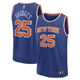 Mikal Bridges New York Knicks Fast Break Replica Player Jersey - Icon Edition - Blue | Fanatics shop