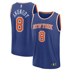 OG Anunoby New York Knicks Fast Break Replica Player Jersey - Icon Edition - Blue | Fanatics on sale